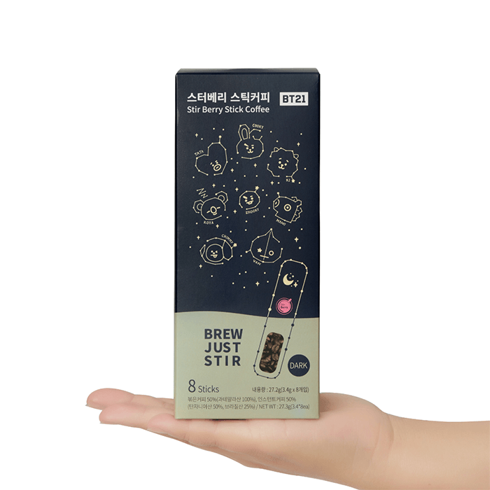 LINE FRIENDS HOUSEHOLD DARK BT21 DARK COFFEE STICK (6264223465645)