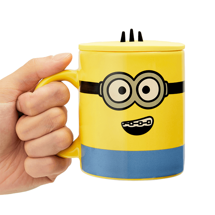 LINE FRIENDS HOUSEHOLD MINIONS MINIONS X BROWN & FRIENDS OTTO MUG CUP & COVER SET (7182526644397)