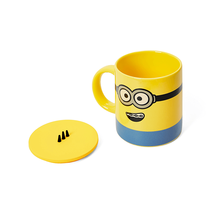 LINE FRIENDS HOUSEHOLD MINIONS MINIONS X BROWN & FRIENDS OTTO MUG CUP & COVER SET (7182526644397)