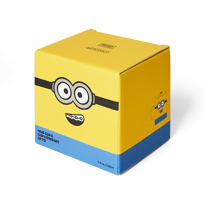 LINE FRIENDS HOUSEHOLD MINIONS MINIONS X BROWN & FRIENDS OTTO MUG CUP & COVER SET (7182526644397)