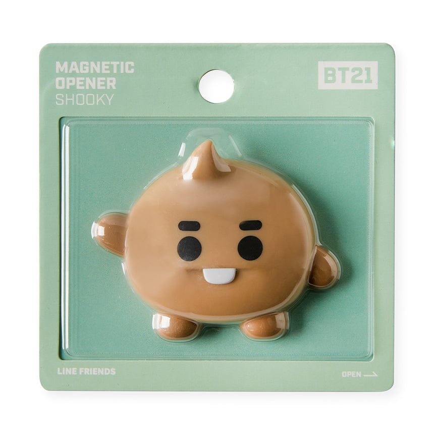 LINE FRIENDS HOUSEHOLD SHOOKY BT21 SHOOKY BABY MAGNETIC BOTTLE OPENER (7194884145325)