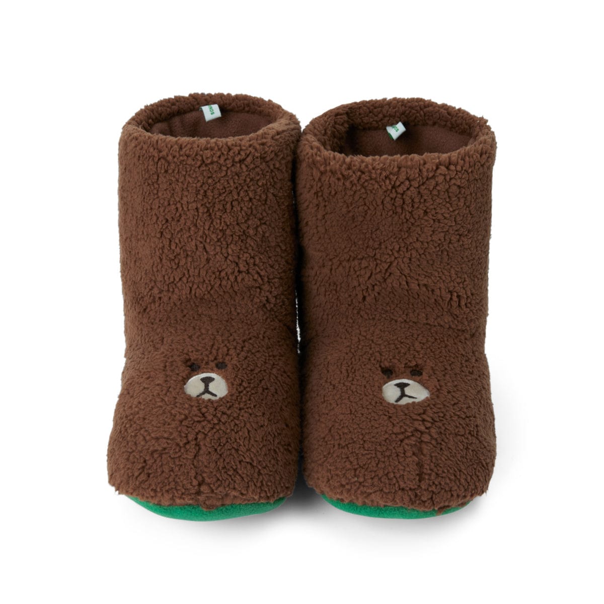 LINE FRIENDS LIVING 230-250mm LINE FRIENDS HUG BROWN ADULTS' INDOOR FLEECE BOOTIE SLIPPERS (230-250mm) (7264792510637)