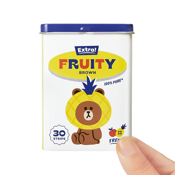 LINE FRIENDS LIVING BROWN BROWN & FRIENDS BROWN FRUITY AQUABAND (30PCs) (7182564655277)