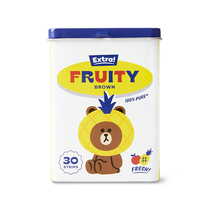 LINE FRIENDS LIVING BROWN BROWN & FRIENDS BROWN FRUITY AQUABAND (30PCs) (7182564655277)