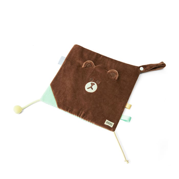 LINE FRIENDS LIVING BROWN BROWN & FRIENDS BROWN INFANT RATTLE & TOWEL SET (7182499053741)