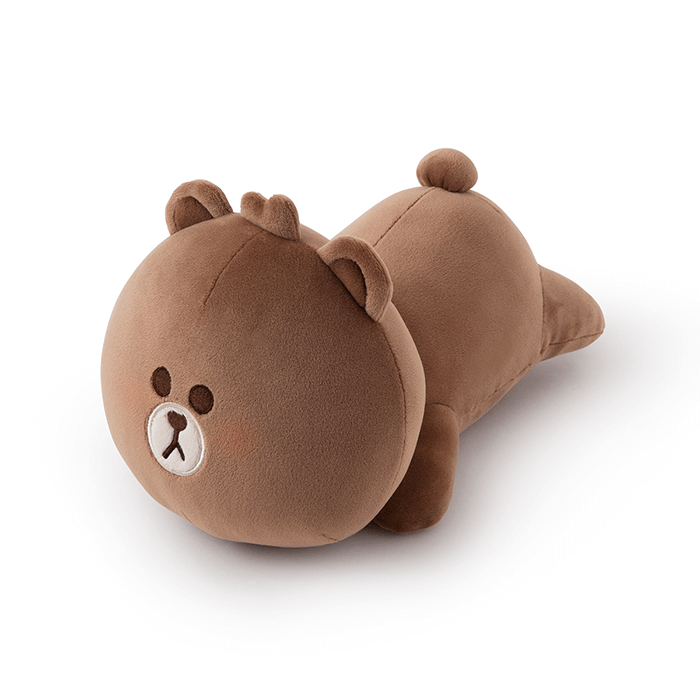 LINE FRIENDS LIVING BROWN BROWN & FRIENDS BROWN MINI FRIENDS FRONT SLEEPING CUSHION (7182570291373)