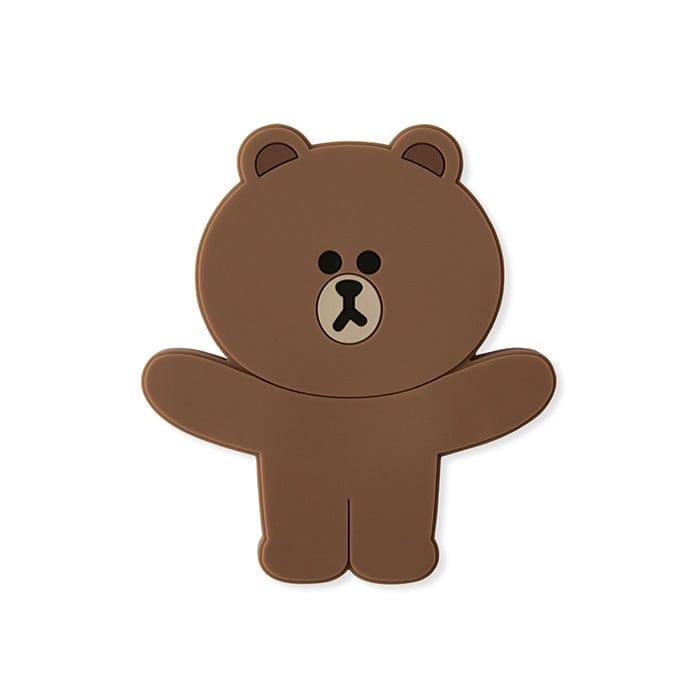 LINE FRIENDS LIVING BROWN BROWN & FRIENDS BROWN SILICONE HOOK MAGNET (7182469103789)