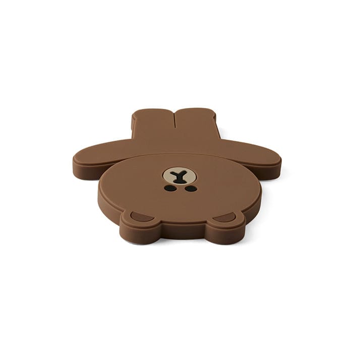 LINE FRIENDS LIVING BROWN BROWN & FRIENDS BROWN SILICONE HOOK MAGNET (7182469103789)