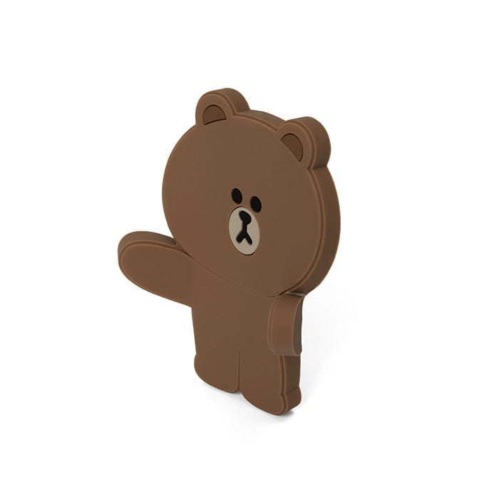 LINE FRIENDS LIVING BROWN BROWN & FRIENDS BROWN SILICONE HOOK MAGNET (7182469103789)