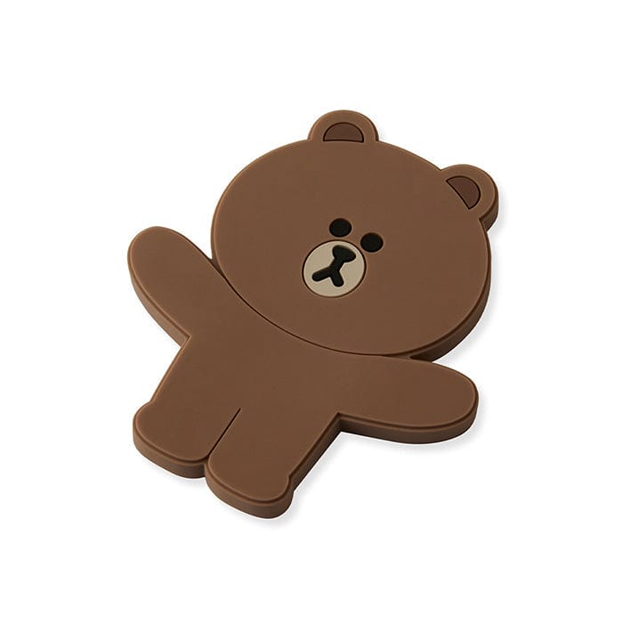 LINE FRIENDS LIVING BROWN BROWN & FRIENDS BROWN SILICONE HOOK MAGNET (7182469103789)