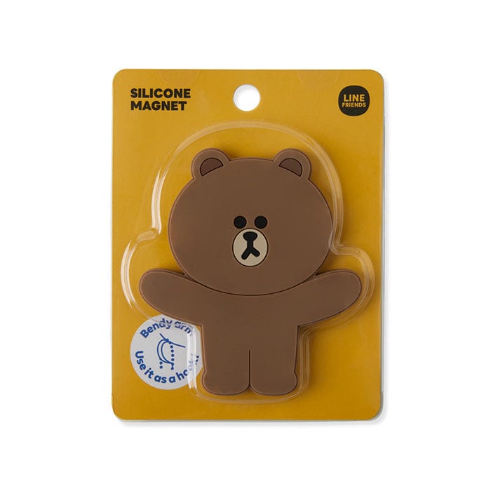 LINE FRIENDS LIVING BROWN BROWN & FRIENDS BROWN SILICONE HOOK MAGNET (7182469103789)