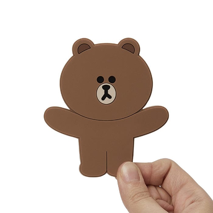 LINE FRIENDS LIVING BROWN BROWN & FRIENDS BROWN SILICONE HOOK MAGNET (7182469103789)