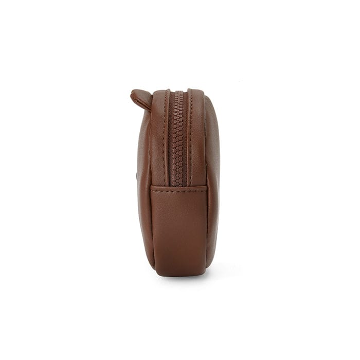 LINE FRIENDS LIVING BROWN BROWN LEATHER LIKE MINI POUCH (7182472773805)