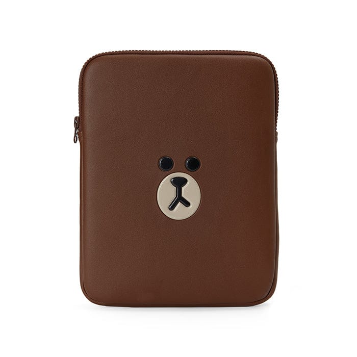 LINE FRIENDS LIVING BROWN BROWN LEATHER LIKE TABLET SLEEVE CASE 11 inch (7182472839341)