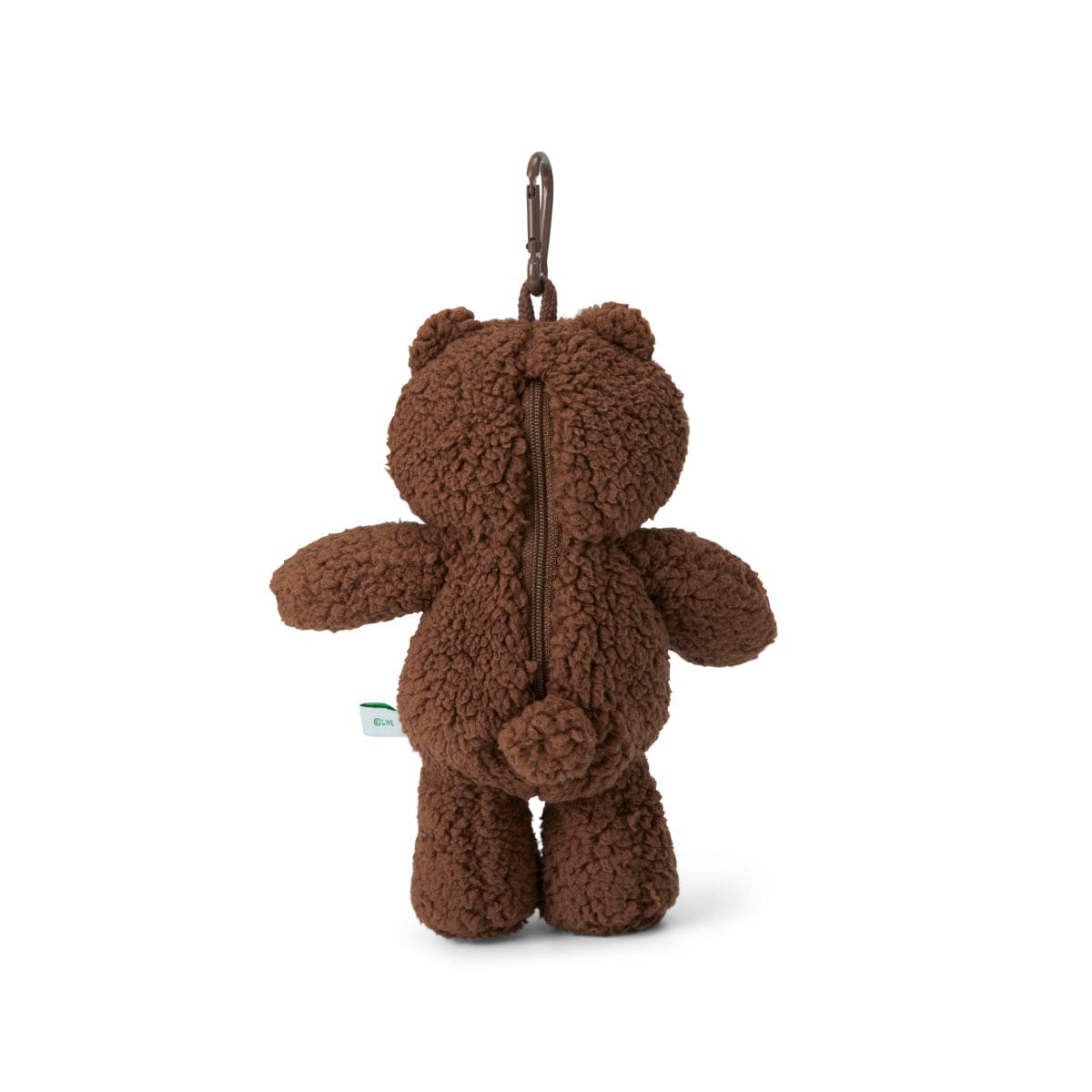 LINE FRIENDS LIVING BROWN LINE FRIENDS HUG BROWN BAG CHARM POUCH (7264792969389)