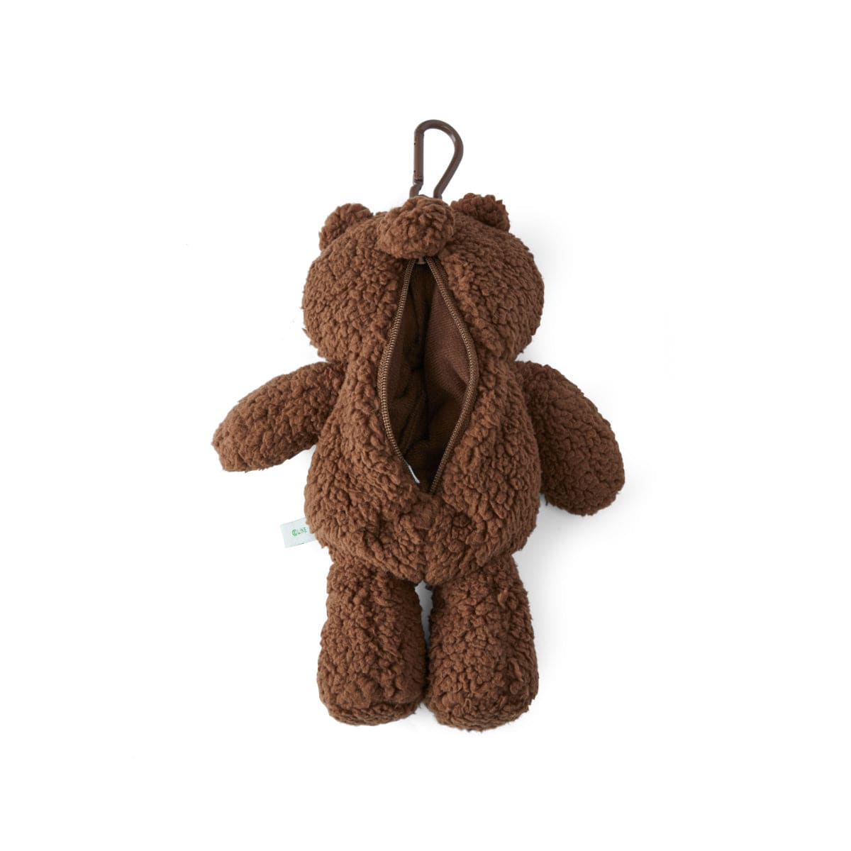 LINE FRIENDS LIVING BROWN LINE FRIENDS HUG BROWN BAG CHARM POUCH (7264792969389)