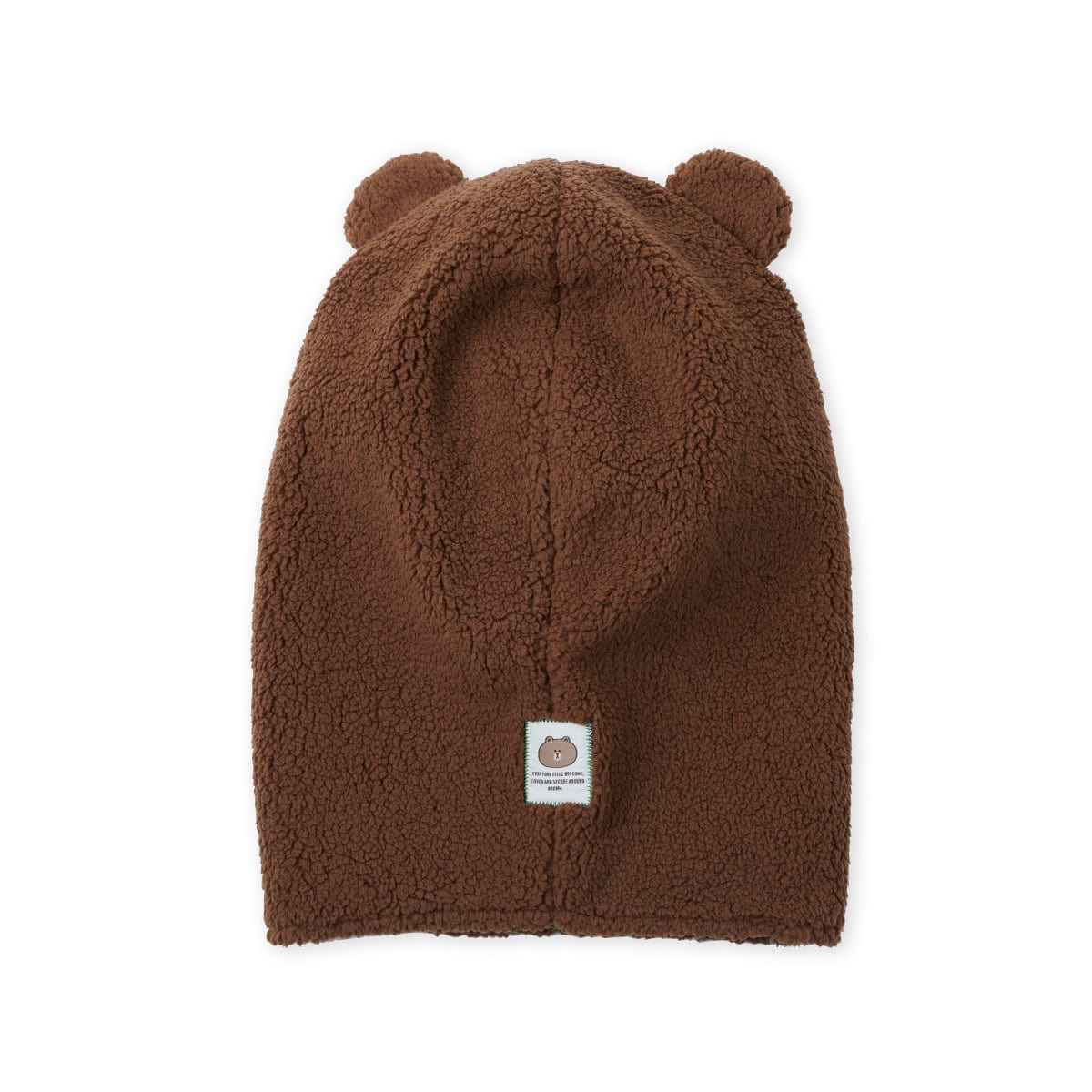 LINE FRIENDS LIVING BROWN LINE FRIENDS HUG BROWN FLEECE BALACLAVA (7264792445101)