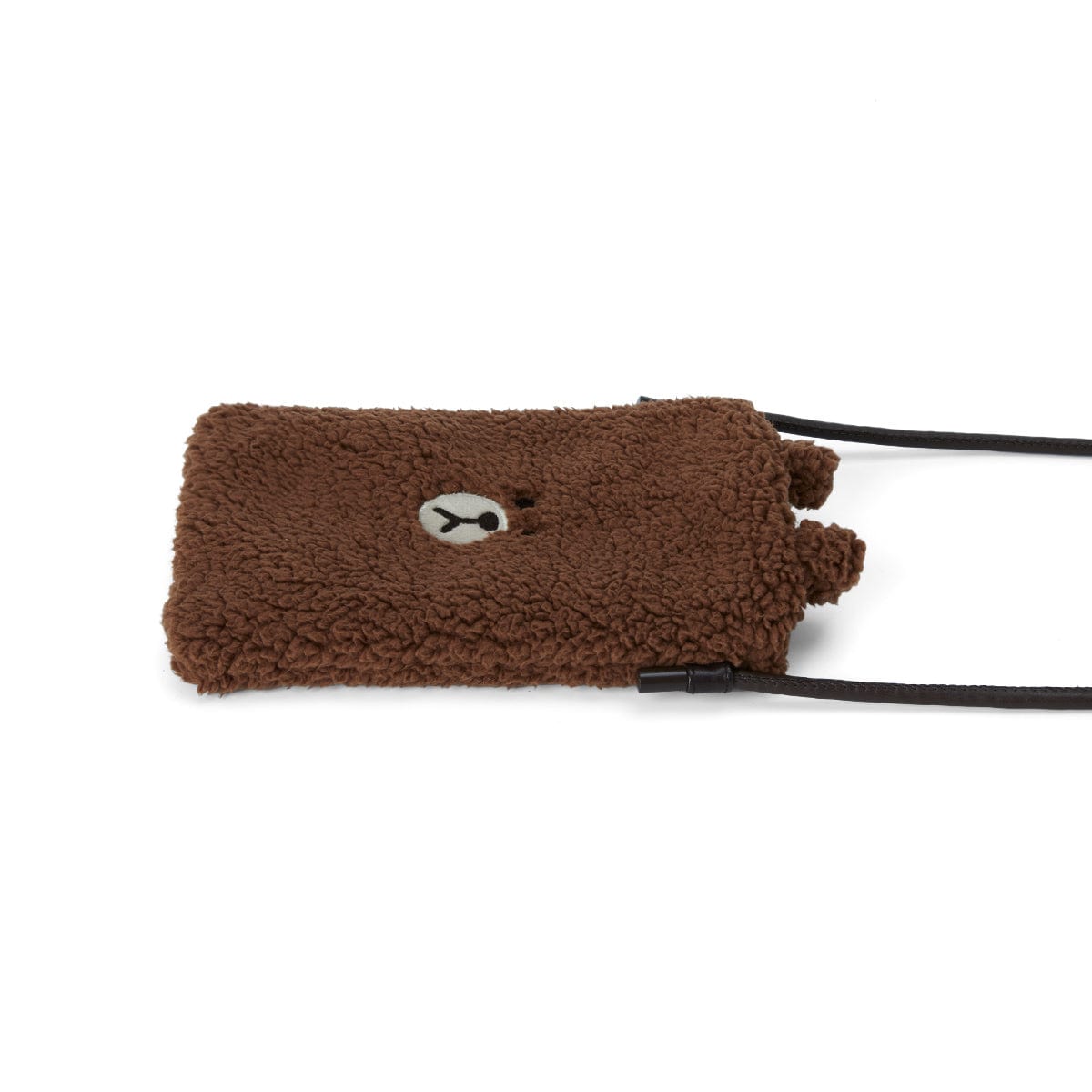 LINE FRIENDS LIVING BROWN LINE FRIENDS HUG BROWN FLEECE POUCH BAG (7264792772781)