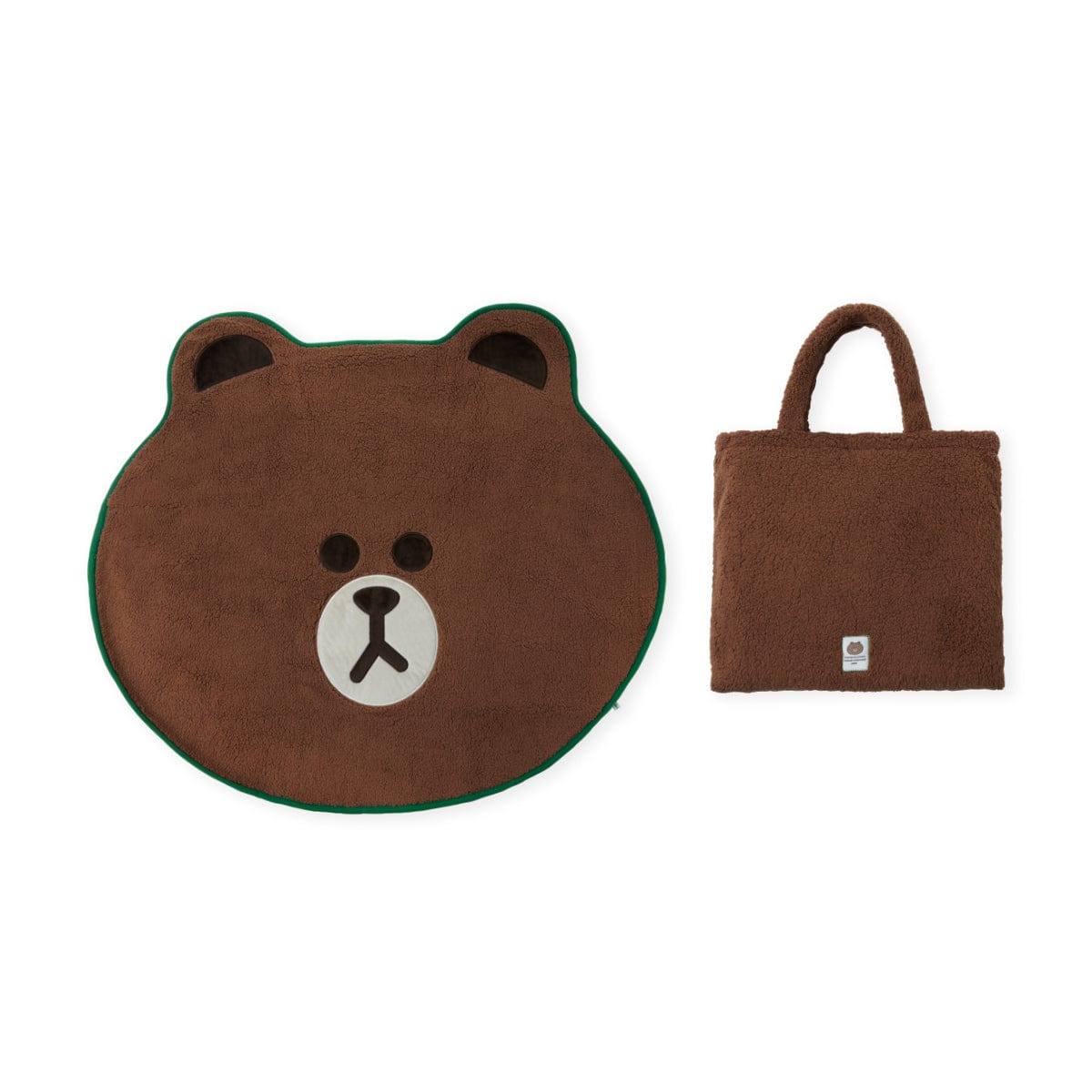 LINE FRIENDS LIVING BROWN LINE FRIENDS HUG BROWN THROW BLANKET (7264793100461)