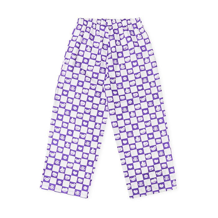 LINE FRIENDS LIVING BT21 minini MY ROOMMATE PURPLE WOVEN PAJAMA PANTS (7182468645037)