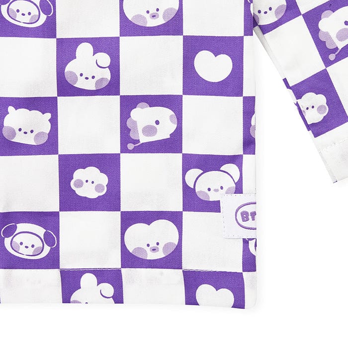 LINE FRIENDS LIVING BT21 minini MY ROOMMATE PURPLE WOVEN PAJAMA SET (7182468743341)