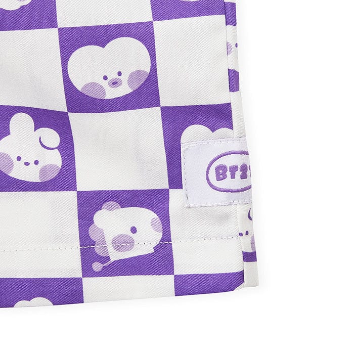 LINE FRIENDS LIVING BT21 minini MY ROOMMATE PURPLE WOVEN PAJAMA SET (7182468743341)