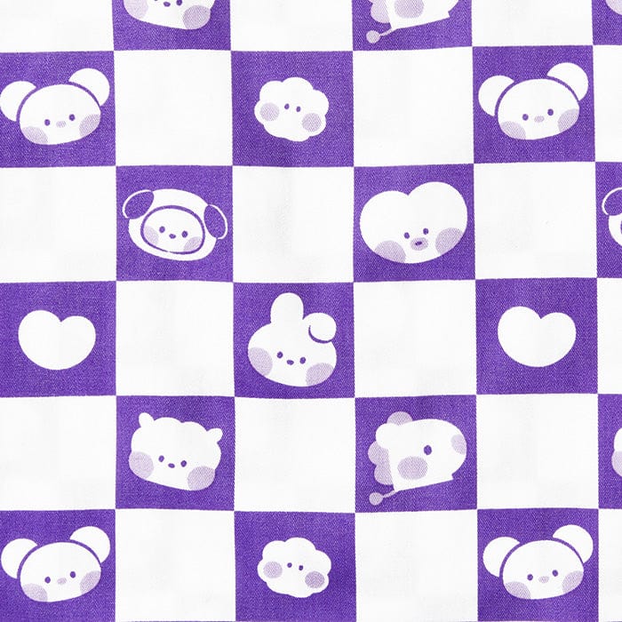 LINE FRIENDS LIVING BT21 minini MY ROOMMATE PURPLE WOVEN PAJAMA SET (7182468743341)