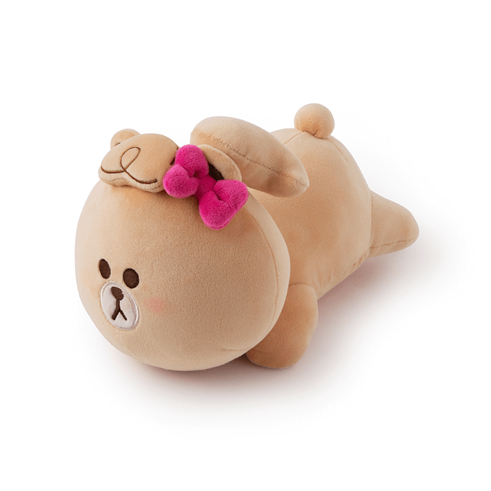 LINE FRIENDS LIVING CHOCO BROWN & FRIENDS CHOCO MINI FRIENDS FRONT SLEEPING CUSHION (7182573273261)