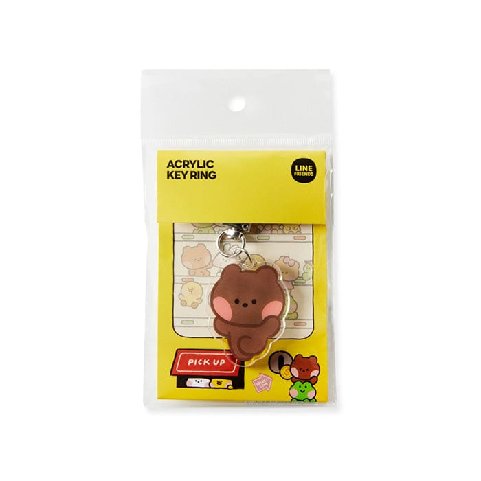 LINE FRIENDS SCHOOL/OFFICE bnini LINE FRIENDS bnini SUNNY DAY ACRYLIC KEYRING (7182468382893)