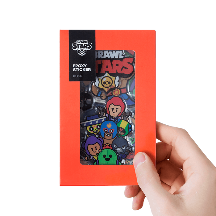 LINE FRIENDS SCHOOL/OFFICE BRAWL STARS BRAWL STARS EPOXY STICKER SET (6093412335789)