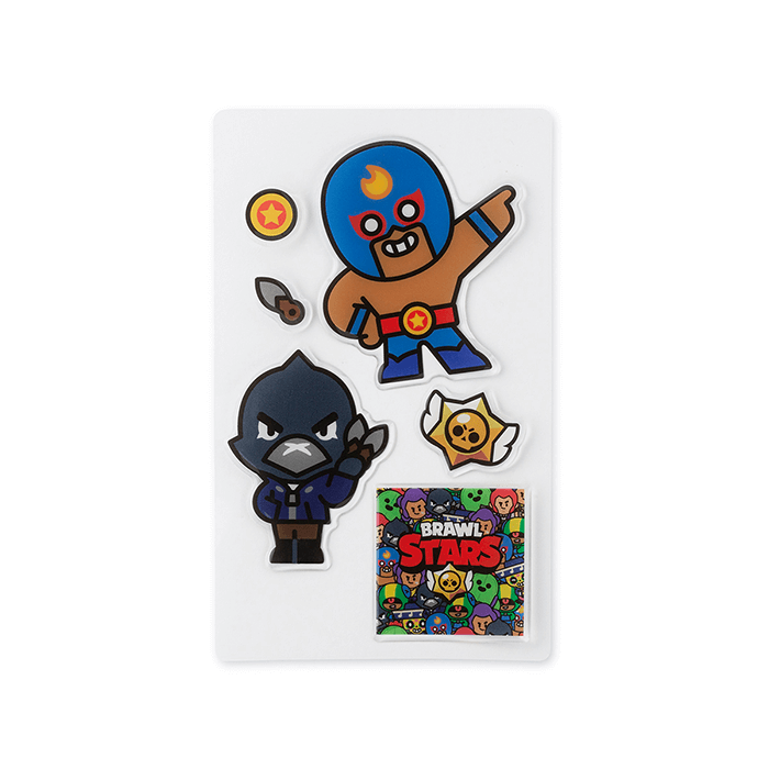 LINE FRIENDS SCHOOL/OFFICE BRAWL STARS BRAWL STARS EPOXY STICKER SET (6093412335789)