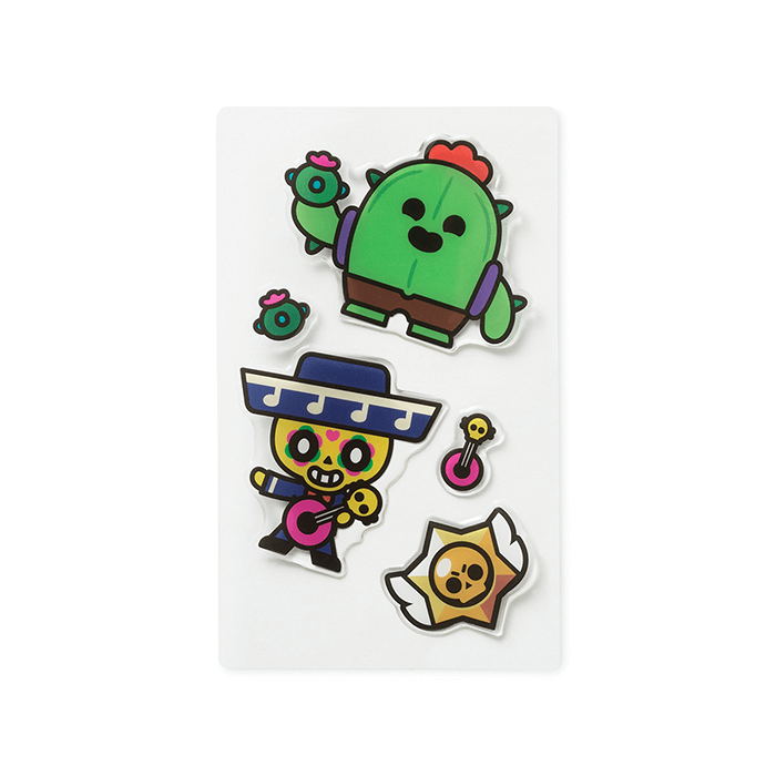 LINE FRIENDS SCHOOL/OFFICE BRAWL STARS BRAWL STARS EPOXY STICKER SET (6093412335789)