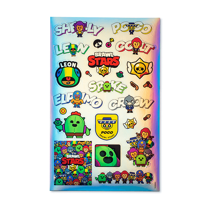 LINE FRIENDS SCHOOL/OFFICE BRAWL STARS BRAWL STARS HOLOGRAM STICKER SET (6093412434093)