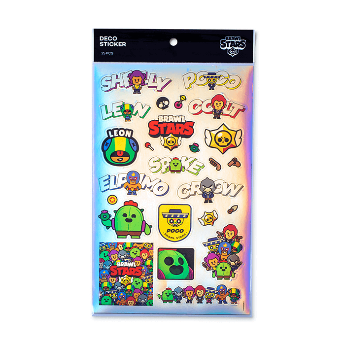 LINE FRIENDS SCHOOL/OFFICE BRAWL STARS BRAWL STARS HOLOGRAM STICKER SET (6093412434093)