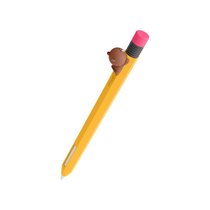 LINE FRIENDS SCHOOL & OFFICE BROWN BROWN Apple Pencil 2 SILICONE CASE (7182473035949)