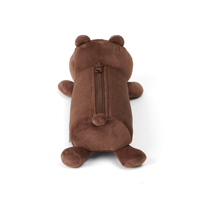 LINE FRIENDS SCHOOL/OFFICE BROWN BROWN & FRIENDS BROWN LYING PENCIL CASE (7182556823725)