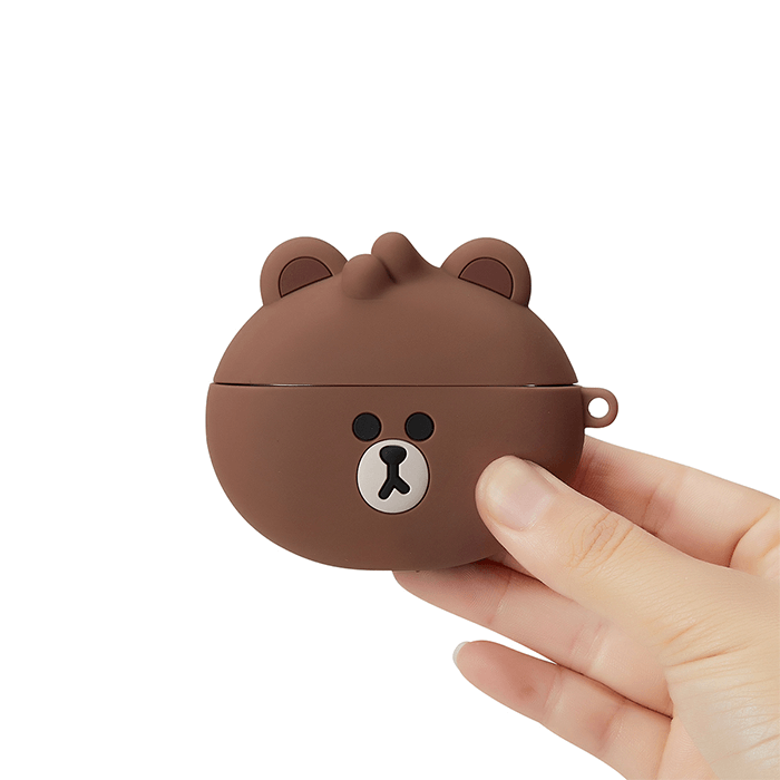 LINE FRIENDS SCHOOL/OFFICE BROWN BROWN & FRIENDS BROWN MINI FRIENDS AIRPODS PRO CASE (6093374521517)