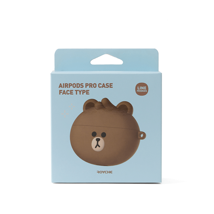 LINE FRIENDS SCHOOL/OFFICE BROWN BROWN & FRIENDS BROWN MINI FRIENDS AIRPODS PRO CASE (6093374521517)