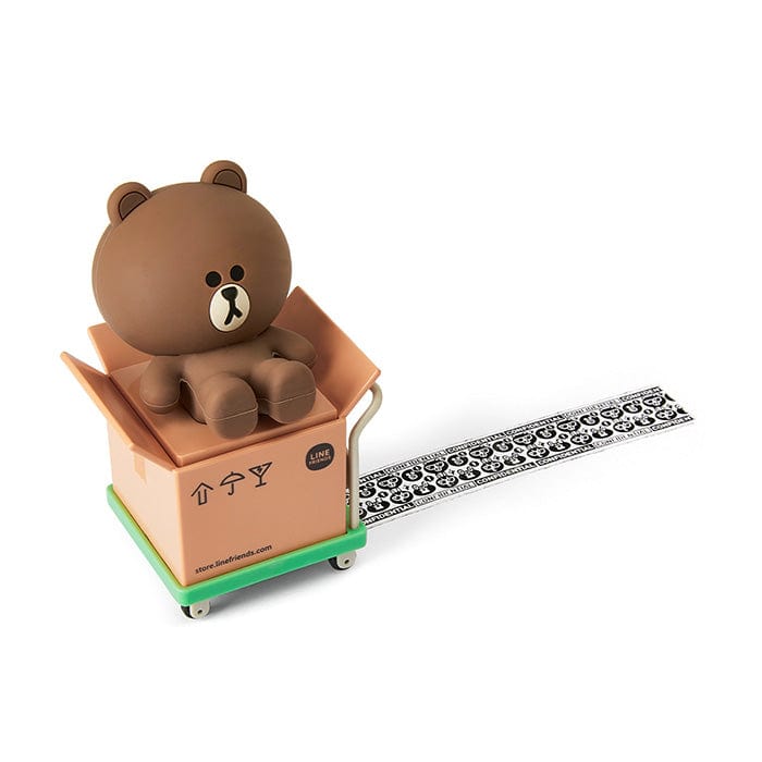 LINE FRIENDS SCHOOL/OFFICE BROWN BROWN & FRIENDS BROWN ROLLER STAMP (7182473199789)