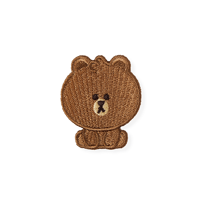 LINE FRIENDS SCHOOL/OFFICE BROWN & FRIENDS BROWN WAPPEN STICKER (7182552957101)