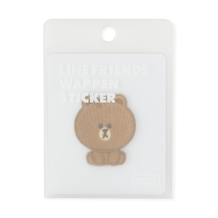 LINE FRIENDS SCHOOL/OFFICE BROWN & FRIENDS BROWN WAPPEN STICKER (7182552957101)