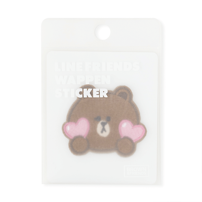 LINE FRIENDS SCHOOL/OFFICE BROWN & FRIENDS BROWN WAPPEN STICKER (7182552957101)