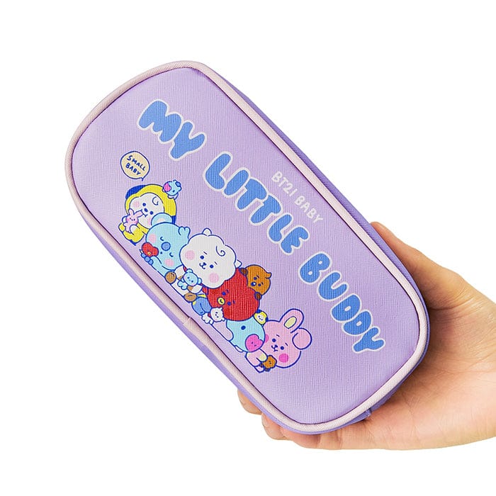 LINE FRIENDS SCHOOL/OFFICE BT21 BT21 BABY PURPLE MULTI-VOLUME POUCH MY LITTLE BUDDY (7182464483501)