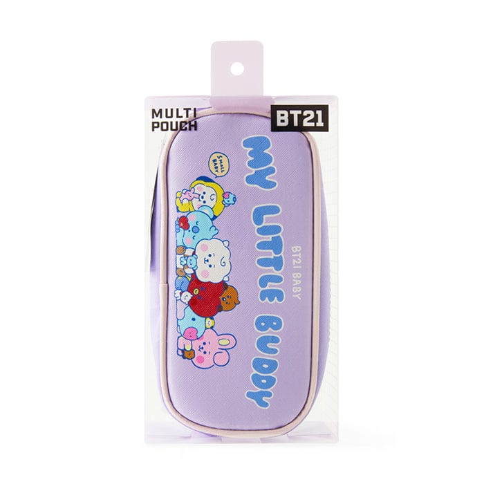 LINE FRIENDS SCHOOL/OFFICE BT21 BT21 BABY PURPLE MULTI-VOLUME POUCH MY LITTLE BUDDY (7182464483501)