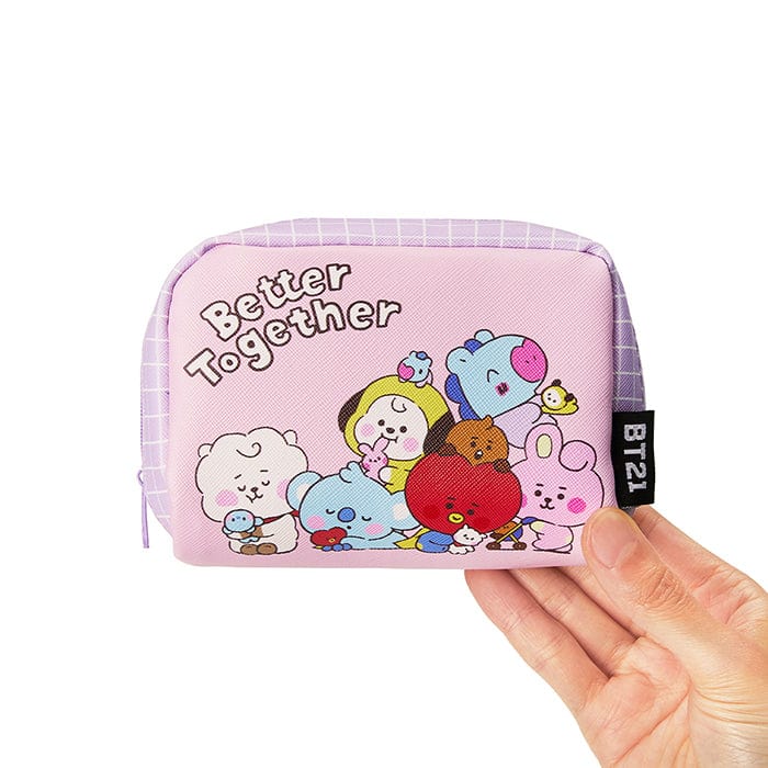 LINE FRIENDS SCHOOL/OFFICE BT21 BT21 BABY PURPLE VOLUME POUCH MY LITTLE BUDDY (7182464516269)