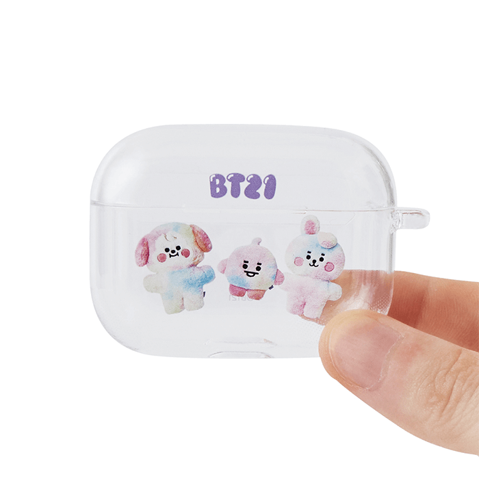 LINE FRIENDS SCHOOL/OFFICE BT21 BT21 CHIMMY COOKY SHOOKY BABY PRISM AirPods Pro CASE (7182524514477)