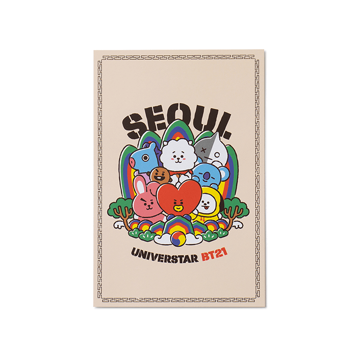 LINE FRIENDS SCHOOL/OFFICE BT21 BT21 CITY EDITION POST CARD(5PCS) (7182588477613)