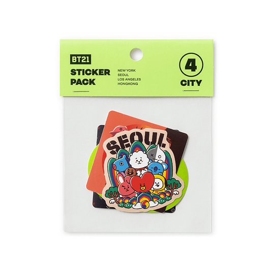 LINE FRIENDS SCHOOL/OFFICE BT21 BT21 CITY EDITION STICKER PACK(5PCS) (7182586970285)