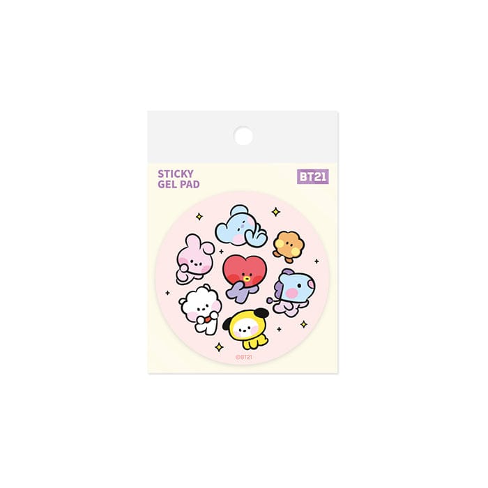 LINE FRIENDS SCHOOL/OFFICE BT21 BT21 minini PINK STICKY GEL PAD (7182464876717)