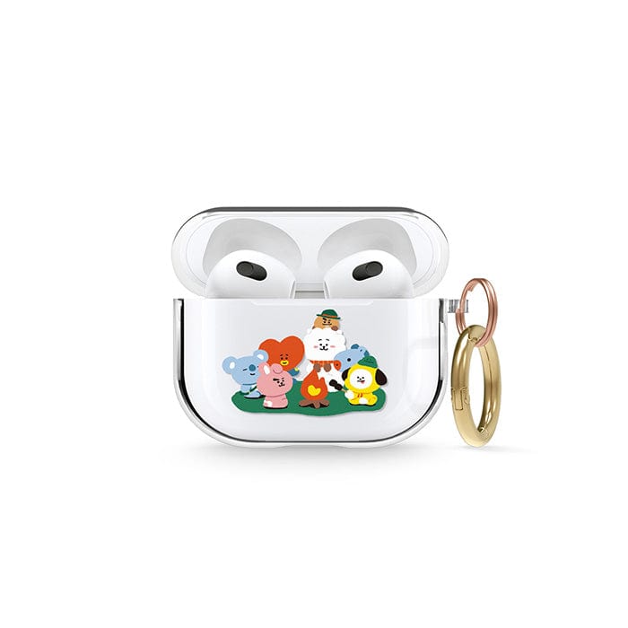 LINE FRIENDS SCHOOL/OFFICE BT21 GREEN PLANET CAMPING AIRPODS CASE (7182469693613)